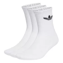 Meia adidas Trefoil Crew Cushion Cano Longo C/3 Branco