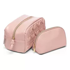 Bolsa De Maquillaje Dama Cosmetiquera Elegante Set 2 Pzs