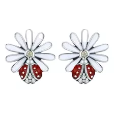 Aros Margaritas Y Mariquitas Plata Fina 925 