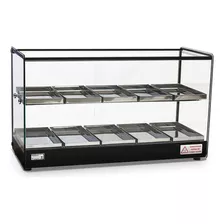 Estufa Vitrine Quadrada Dupla Salgados 10 Bandejas Evr Titã 110v