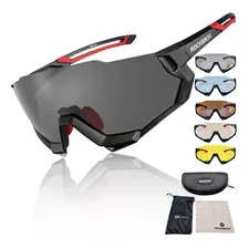 Óculos Ciclismo Rockbros Mtb Speed Sp176 Uv400 5 Lentes Cor Da Armação Preto Cor Da Lente Cinco Lentes De Qualidade Avançada E Proteção Uv400, Sendo Uma Delas Polarizada Desenho Ocean