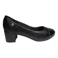 Sapato Scarpin Feminino Preto Bico Redondo Santinelli 5 Cm