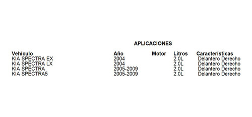 Amortiguador Delantero Derecho Kia Spectra5 2006 2.0l Fcs Foto 5