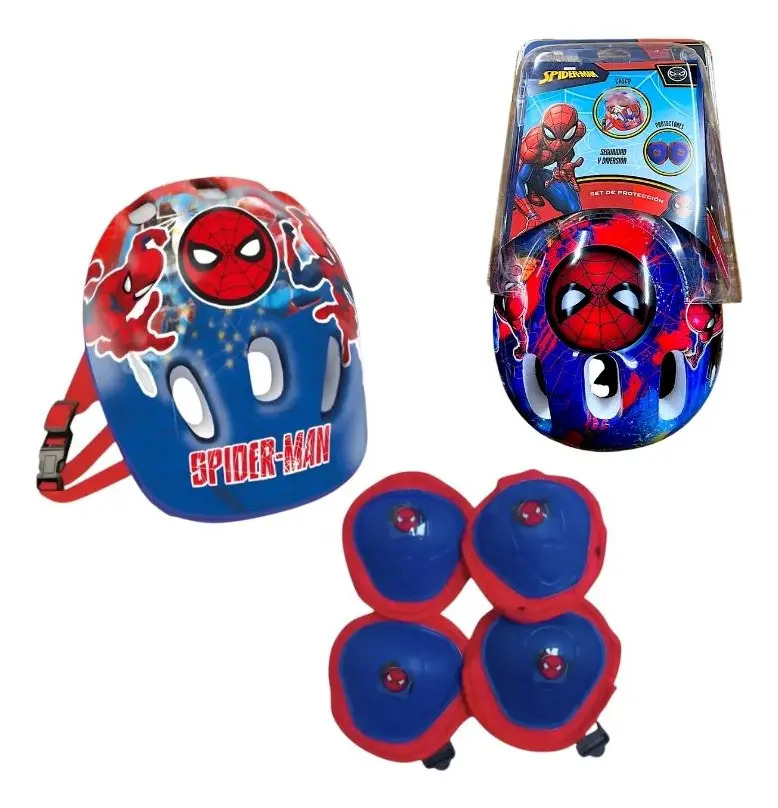 Set Protecciones Infantil Casco Codera Rodilleras Shox Style