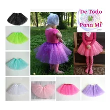 Tutu Con Brillos Para Niñas Disfraces Cumpleaños Bailarina