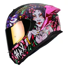 Casco Para Moto Certificado Ece 2206 Hax Obsidian Geisha