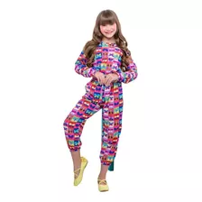 Conjunto Blusa Cropped Calça Jogger Infantil Blogueirinha