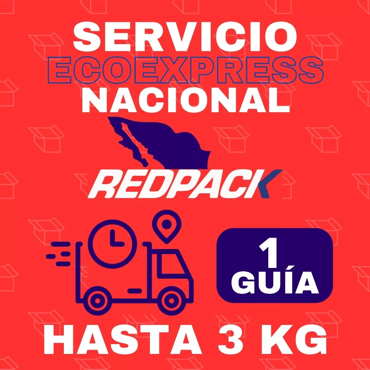 Redpack 1 Guía Prepagada Terrestre Ecoexprés Hasta 3 Kg Naci