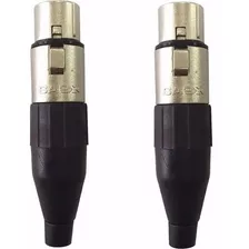 2 Plug Xlr Canon Femea Santo Angelo Sa2x