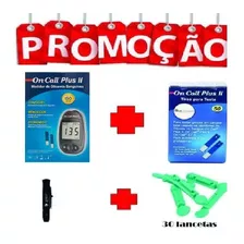 Kit 2 Glicosimetro Oncall Plus + 50 Tiras Oncall Plus Ll