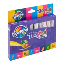 Marcador Acuarelable Con Aroma Spektra Tropical Markers X 10