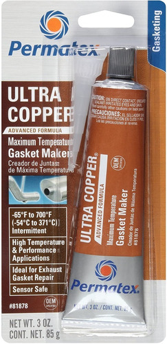 Silicon Permatex Ultra Copper Maxima Temperatura