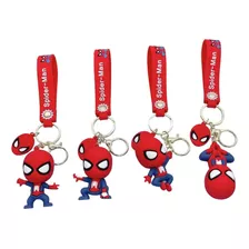 Pack X5 Llaveros De Goma Importado Spiderman Hombre Araña