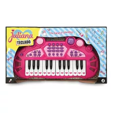 Piano Teclado Juliana De Juguete C/ Luces Ritmos Sonidos Color Rosa