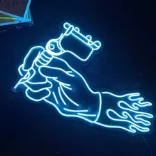 Placa Luminosa Neon Decoração Estudio Tatuagem - Tatuador