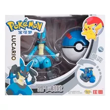 Figura De Pokemon Articulable Lucario Más Pokebola