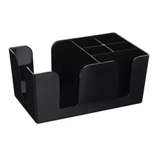 Winco Bc-6 Bar Caddy Con 6 Compartimentos, Negro, Medio.