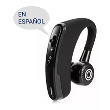 Manos Libres V9 En Español Bluetooth Estuche Azul Vinipiel