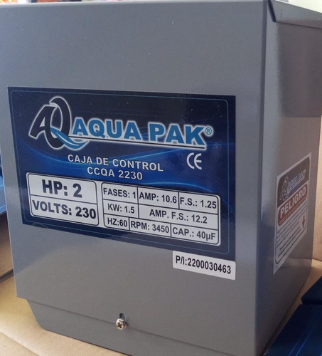 Caja De Control Aqua Pak Para Bombas Sumergible 2hp 220v