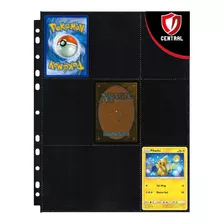 10 Folhas Plástica Pokémon Magic Fichário Cards 11 Furos