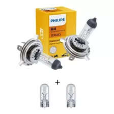 Par Lampada Philips Halogena H4 12v 60w/55w 12342c1 + Pingo