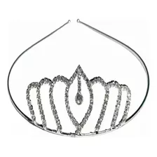 Tiara Diadema De Metal Con Strass Corona Princesa 