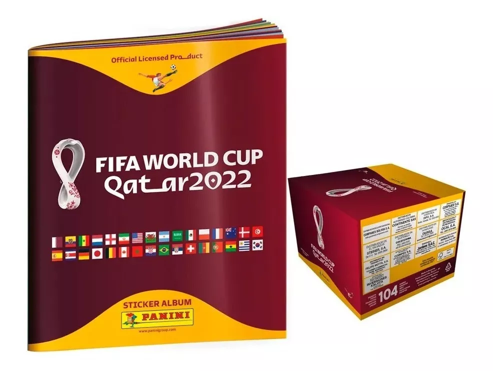 Copa Mundial Qatar 2022 - Caja 104 Sobres + Album Gratis