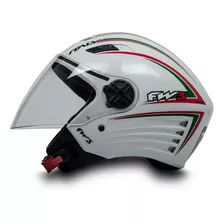 Capacete Masculino Feminino Aberto X Open 58 Brilhante Italy Cor Branco