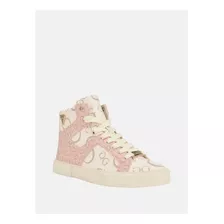 Tenis Mujer Guess Matches Gbg High Top Casuales Moda Rosa