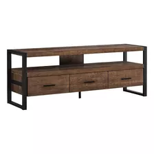 ~? Monarch Specialties Tv Stand-console Con 3 Cajones Y Esta