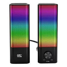 Barra De Sonido Parlante Magnetico Bluetooth Gtc Con Luces Rgb Anime Ani-s01 Color Negro