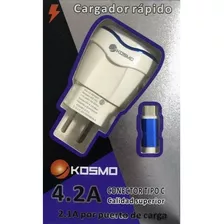 Cargador Kosmo Carga Rápida 4.2 A Tipo C 