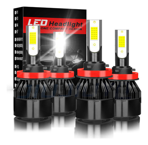 Foto de 14000lm Kit Focos Led H11 H9 Haz Alto Y Bajo Para Ford 6000k