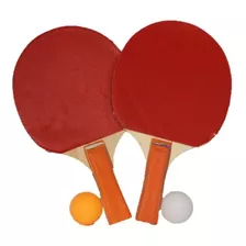 Set Raquetas Ping Pong Tenis De Mesa Rojo Negra