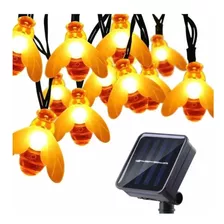 Luces De Guirnaldas Abejas Amarillas 4mtrs Led Solar Exterior Jardin Terraza Qatarshop Luces Solares Decorativas Adorno Para Navidad Decoracion Navideña Solar Qatar