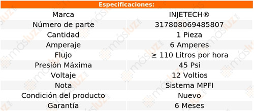 1- Rep Bomba Combustible Ford Probe V6 2.5l 93/97 Injetech Foto 3