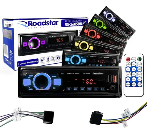 Aparelho Som Radio Automotivo Bluetooth Mp3 Usb Rgb Roadstar 1