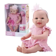 Brinquedo Menina Boneca Reborn Bebê Dengo Fecha O Olho 36cm