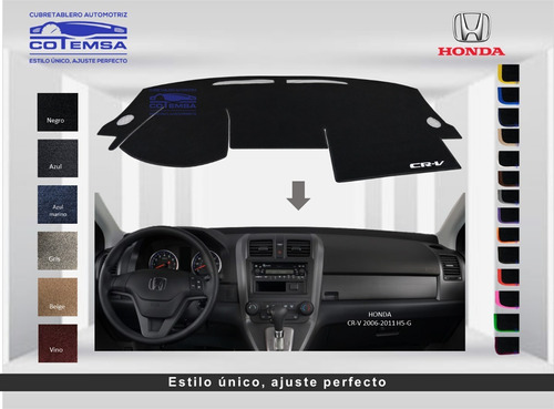 Cubretablero Aut. (colores) Honda Cr-v 2007-2011 H5-g Foto 2