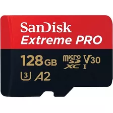 Cartão De Memória Micro Sd Sandisk Extreme Pro 128gb 170mb/s