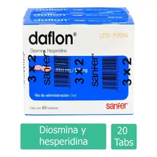 Daflon 450 Mg /50 Mg Empaque Con 3 Cajas Con 20 Tabletas 3 X