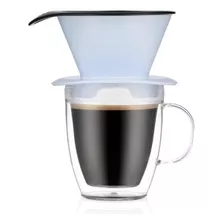 Pour Over Conjunto De Filtro Y Taza Individual Celeste Bodum