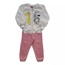 Conjunto Infantil Feminino Tile E Sul Moletom Animais