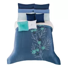 Cobertor Matrimonial/individual Pachicalientito Azul Concord