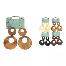 Aros Aretes Madera Artesanales 