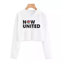 Cropped Moletinho Blusa Infantil Now United Com Capuz