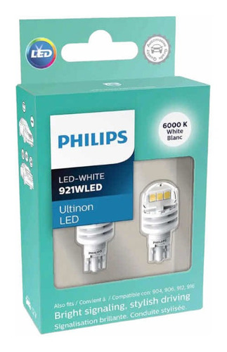 2x Foco Philips Ultinon Led 6000k T15 920 901 922 923 928 Foto 2