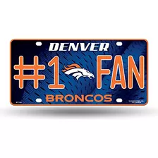 **placa De Auto De Metal Logotipo Del Denver Broncos, #...