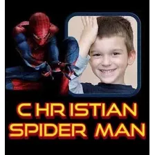 Foto Montaje De Spider Man Con 1 Nombre Cumpleaños