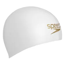 Gorra Casco Natación Speedo Fastskin Competición Color Blanco Oro 106 Diseño De La Tela Liso Tamaño M